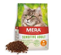 MERA Cats Sensitive Adult Poulet, croquettes pour chats sensibles, sans céréales et durable, croquettes pour chats à haute teneur en viande, 2 kg