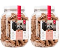 MERA Pure Sensitive Goody Snack, friandises saines pour Chiens sensibles, friandises pour Chien au Saumon et au Riz, collation pour Chien sans Gluten pour l'entraînement (600 g) (Lot de 2)