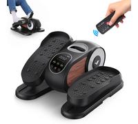 MERACH Elliptique de Bureau pour Maison, Mini Vélo Elliptique ÉLectrique, Télécommande, Écran, Tapis Antidérapant, 12 Vitesses, Silencieux et Portable, Exerciseur de Pédales pour Seniors et Adultes E3