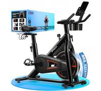 MERACH PRO Vélo d'Appartement Volant d'Inertie Haute Performance de 8 kg, Résistance Magnétique Silencieuse, Cadre Renforcé en H, Selle Ergonomique à Coussin d'Air, App Exclusive, Charge Max de 150 kg