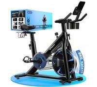MERACH PRO Vélo d'Appartement Volant d'Inertie Haute Performance de 8 kg, Résistance Magnétique Silencieuse, Cadre Renforcé en H, Selle Ergonomique à Coussin d'Air, App Exclusive, Charge Max de 150 kg