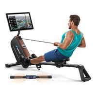 MERACH Rameur d'appartement avec écran Rotatif HD de 21,5 Pouces, résistance Automatique Via Application, Volant d'inertie Silencieux à 16 Niveaux, rameur magnétique Intelligent Pliable(R15B3)