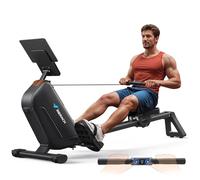 MERACH Rudergerät für Zuhause Klappbar, Automatische Widerstandseinstellun, Verbesserte 130cm Führungsschienen Sorgen für Mehr Bewegungsfreiheit, Leises Rudermaschine mit Exklusiver APP(R15B1)