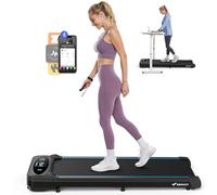 MERACH Tapis de Course, 3 in 1 Walking Pad, 2.75HP Tapis de Marche avec Télécommande et LED, Walking Pad Silencieux Exercice à Domicile et au Bureau, 1-6KM/H Treadmill Futuriste et Compact