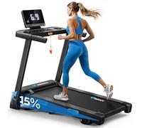 MERACH Tapis de Marche, 15% Tapis de Course Pliable Inclinable, 2.5HP Vitesse Réglable 0.8-12km/H Walking Pad, Tapis de Marche Inclinable, Treadmill avec Écran LED, Exercice à Domicile et au Bureau