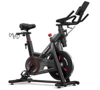 MERACH Vélo d’Appartement Auto-Alimenté avec Résistance Magnétique Automatique, Vélo d’Exercice Silencieux, Volant d’Inertie de 10 kg, Compatible avec App, Charge Maximale de 158 kg
