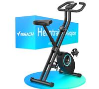 MERACH Vélo d’Appartement Pliable, Velo d Appartement avec Écran LCD, Vélo de Fitness Magnétique à Domicile avec Coussin Confortable, Gain de Place, Pour l’Entraînement Cardio, Capacité Max 136KG