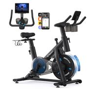 MERACH Vélo d'Appartement Silencieux, Vélo de Fitness d'Intérieur avec Résistance Réglable, Écran LCD, Siège Large et Confortable, Entraînement Cardio, Compatible App MERACH, Capacité de Charge 136KG