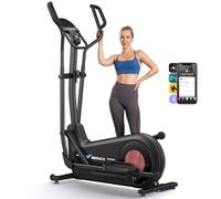 MERACH Vélo Elliptique Écologique pour Maison avec Longueur de Foulée de 47cm, Elliptique Autoalimenté Ultra Silencieux, Résistance Magnétique à 16 Niveaux, avec App Propriétaire, Charge Jusqu'à 180kg