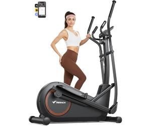 MERACH Vélo Elliptique pour Maison avec Longueur de Foulée de 42cm, Elliptique Ultra Silencieux avec Résistance Magnétique à 16 Niveaux, Entraînement d'Endurance, avec App Propre, Charge Jusqu'à 150kg