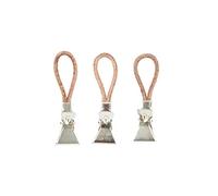 Meraki Lot de 10 Pinces à Serviette en Cuir Marron Taille Unique