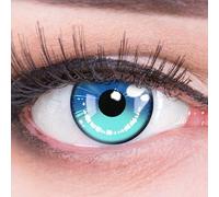 MeralenS Lentilles couleur cosplay - manga Bleu Anime Arc 2 Blue. Pour Halloween, fantaisie, Carnaval I 1 paire (2 pièces) I sans correction I 0,00 Dioptries