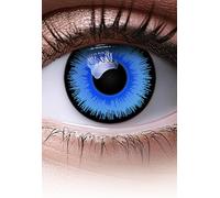 MeralenS Lentilles couleur rouge - Alper Halloween, Shrovetide, Carnaval | 1 paire (2 pièces) | sans correction | 0,00 Dioptries