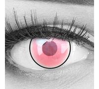 MeralenS Lentilles de contact colorées 1 paire Demon Pink Ring Anime Manga - Lentilles annuelles pour costumes Cosplays Halloween I sans correction I 0,00 Dioptries