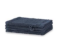 Merana Rome Lot de gants de toilette,absorbants,Gants de toilette en tissu éponge de qualité supérieure en coton bio lourd 590 g/m² (bleu acifique, 4 gants de toilette (15x20 cm)