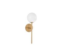 Merano Coral Mur Lampe Blanc Opale Verre Laiton Or LED G9