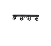 Merano Everett Plafonnier Bar 4 Lumières Sandy Métal Noir LED GU10 4x10W