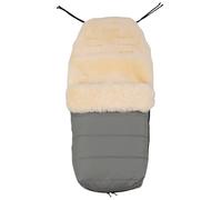 Merauno Chancelière en laine d'agneau pour poussette - Coupe-vent et imperméable - Fermeture éclair intégrale - 95 x 40 cm - Vert - 90 x 50 cm