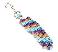 Merauno® Longe pour cheval - Corde d'attache dans différents designs élégants, longe, corde d'attache pour poney, âne, chèvre, longue corde avec mousqueton - Noir, bleu, or rose