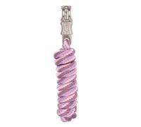 Merauno® Longe pour cheval - Corde de fixation dans différents designs élégants - Laisse de fixation pour poney, âne, chèvre avec crochet de panique (rose, violet)