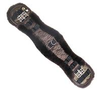 Merauno® Sangle de selle courte en laine d'agneau, sangle courte de dressage, en laine d'agneau mérinos de qualité, forme concave anatomique spéciale pour une meilleure adhérence. Couleur : naturel,