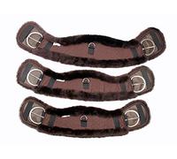 Merauno Sangle de selle Western en laine d'agneau mérinos de qualité, forme concave anatomique spéciale pour une meilleure adhérence. Couleur : naturel, noir, marron, anthracite