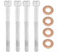 Merautop SJ Kit de vis de support d'injecteur, 4x vis de support d'injecteur + 4x bagues d'étanchéité de remplacement pour accessoires de voiture W168 W245 CL203 A0009902907 A0039904012 A0049902812