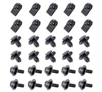 Merautop SJ Lot de 30 clips de fixation pour voiture, vis de soubassement, supports d'écrous et clips en plastique de remplacement pour Nissan Qashqai 2014-2020, éléments de fixation fixes