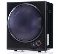 Merax Sèche-linge à évacuation mural inox 2,5 kg (jusqu’à 4 kg) 830 W - tambour inox, 5 programmes, filtration double, protection surchauffe - Noir