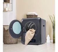 Merax Sèche-linge mural inox 3 kg (jusqu’à 4 kg) 830 W - 6 programmes & 6 fonctions, filtration multiple, protection surchauffe, montage mural - Noir