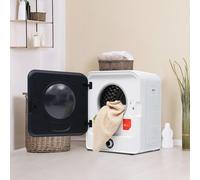 Merax Sèche-linge mural inox 3 kg (jusqu’à 4 kg) 850 W - 6 programmes & 6 fonctions, filtration multiple, protection surchauffe, montage mural - Blanc