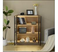 MERAX Vitrine en verre Sideboard avec éclairage LED et 3 étagères, vitrine murale en verre trempé, 32x106x80cm Vitrine de collectionneur Commode