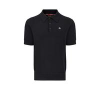 Merc of London Archie Mens Knitted Polo Shirt in Black, Small