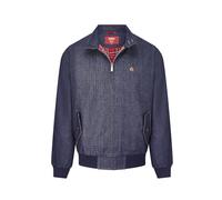Merc of London Arthur Mens Denim Harrington Jacket in Navy, X-Large