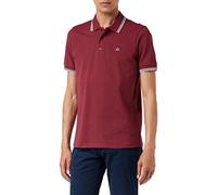 Merc of London Card - Polo - Uni - Manches Courtes - Homme - Rouge (Claret/Harmony) - X-Large (Taille Fabricant: XL)