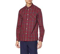 Merc of London Neddy - Chemise habillée - Coupe Droite - Col boutonné - Manches Longues - Homme - Rouge (Stewart Red) - Medium (Taille Fabricant: M)