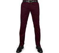 Merc of London Winston - Pantalon - Chino - Homme - Rouge (Wine) - FR: 46 (Taille Fabricant: 36)