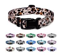 Mercano Collier réglable pour chien - Motifs spéciaux, collier en nylon doux, confortable et robuste pour chiens de petite, moyenne et grande taille (XS, léopard)