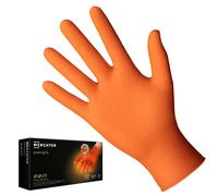 Mercator Gants en nitrile POWERGRIP, sans poudre, orange, taille : XL - 50 pièces