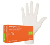 MERCATOR MEDICAL Gants en latex DERMAGEL COATED, taille : S - 100 pièces, Gants jetables, non poudrés, Gants de protection, transparents, non poudrés