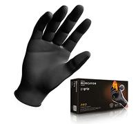 MERCATOR MEDICAL Gants nitrile black GoGrip, taille : XXL - 50 pieces, Gants jetables, de protection, non poudrés, sans latex, gants nitrile d'épaisseur 2 x plus grande, texture diamant
