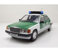 Mercedes 190 W201 Police 1993 Vert Blanc Modèle Réduit 1:18 Triple9