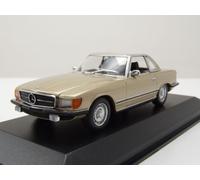 Mercedes 350 SL Cabriolet Hardtop R107 1974 Or Modèle Réduit 1:43 Maxichamps