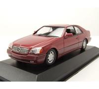 Mercedes 600 Sec Coupé 1992 Rouge Metallic Modellauto 1:43 Maxichamps
