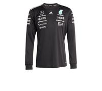 Adidas Homme Mercedes - AMG Petronas Formula One Team Driver Jersey Long Sleeve Black Men, Black/White, L