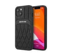 Mercedes-AMG Housse AMHCP13MOSDBK Cuir Lignes courbes Noir - iPhone 13
