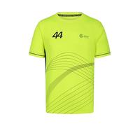 Mercedes AMG Petronas F1 Lewis Hamilton T-Shirt de Sport pour Hommes - Néon - Taille: L