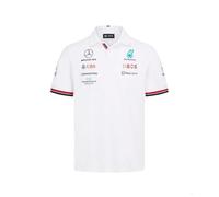 Mercedes AMG Petronas Formula One Team - Collection Officielle de Produits dérivés de la Formule 1-2022 Team Polo - Blanc - Hommes - L