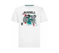 Mercedes AMG Petronas Formula One Team - Collection Officielle Formule 1 Merchandise - T-Shirt George Russell #63 - Blanc - Taille: M