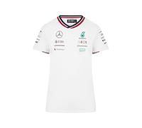 Mercedes AMG Petronas T-Shirt de l'équipe F1 2024 pour Femmes - Blanc - Taille: L